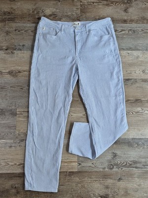 NWOT Seven7 Railway Striped Denim Jeans Women's Size 12 Wabash Straight