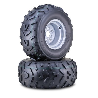 WANDA ATV Tire Wheel Assembly 22X11-10 with 4/110mm PCD Silver Wheel 10252, PK 2