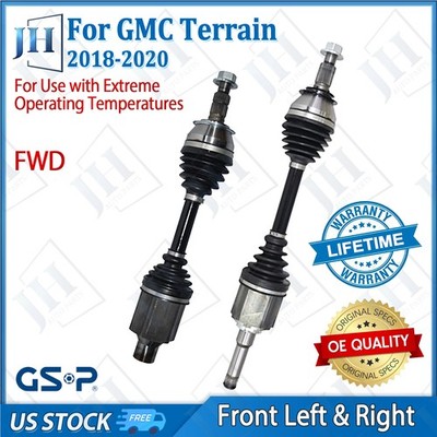 OE Front Pair CV Axle Shaft Set For 2018 19 20 GMC Terrain Chevy Equinox FWD 4WD