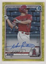 2020 Bowman Chrome Prospects Yellow Refractor 2/75 Erik Rivera #CPA-ERI Auto r7d