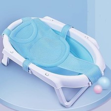 Baby Bath Seat Mat Infant Bathing Support Mat with Five Safety Support Corner...
