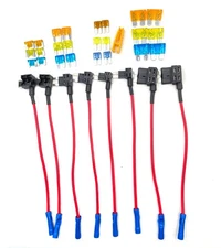 SAUTOP 4 Types 12V Add-a-Circuit Fuse Tap Adapter with ATO/ATC Standard & Mini