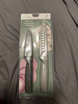 Brand New 2-Piece Knife Set by Culinary Elements Stainless Steel