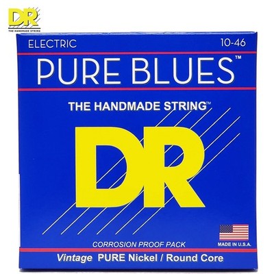 DR PHR-10 Pure Blues Pure Nickel Electric Guitar Strings 10-46 Medium