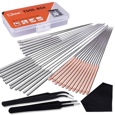 33 Pcs 3D Printer Nozzle Cleaning Tools Kit 30 Pcs 0.15Mm, 0.25Mm, 0.35Mm, 0.4Mm