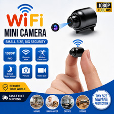 Wireless Mini Camera 1080P HD Indoor Security Cam Night Vision Motion Sensor