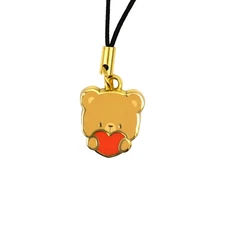 Milk Mocha Bear: Heart Mocha Mini Enamel Charm