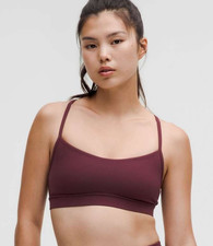 Lululemon Flow Y Nulu Womens Bra Top Sports Mauve Size 4