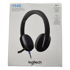 Logitech H540 USB Computer Headset Noise-Canceling Mic HD Sound New Read