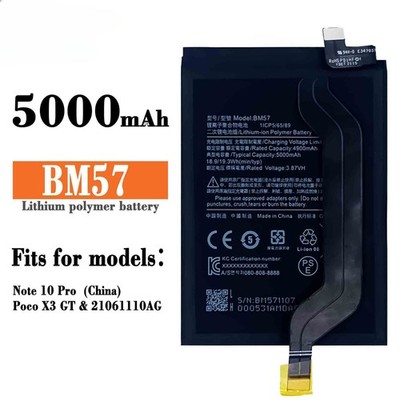 BM57 Replacement Battery For Xiaomi Redmi Note 10 Pro POCO X3 GT 5000mAh + Tools