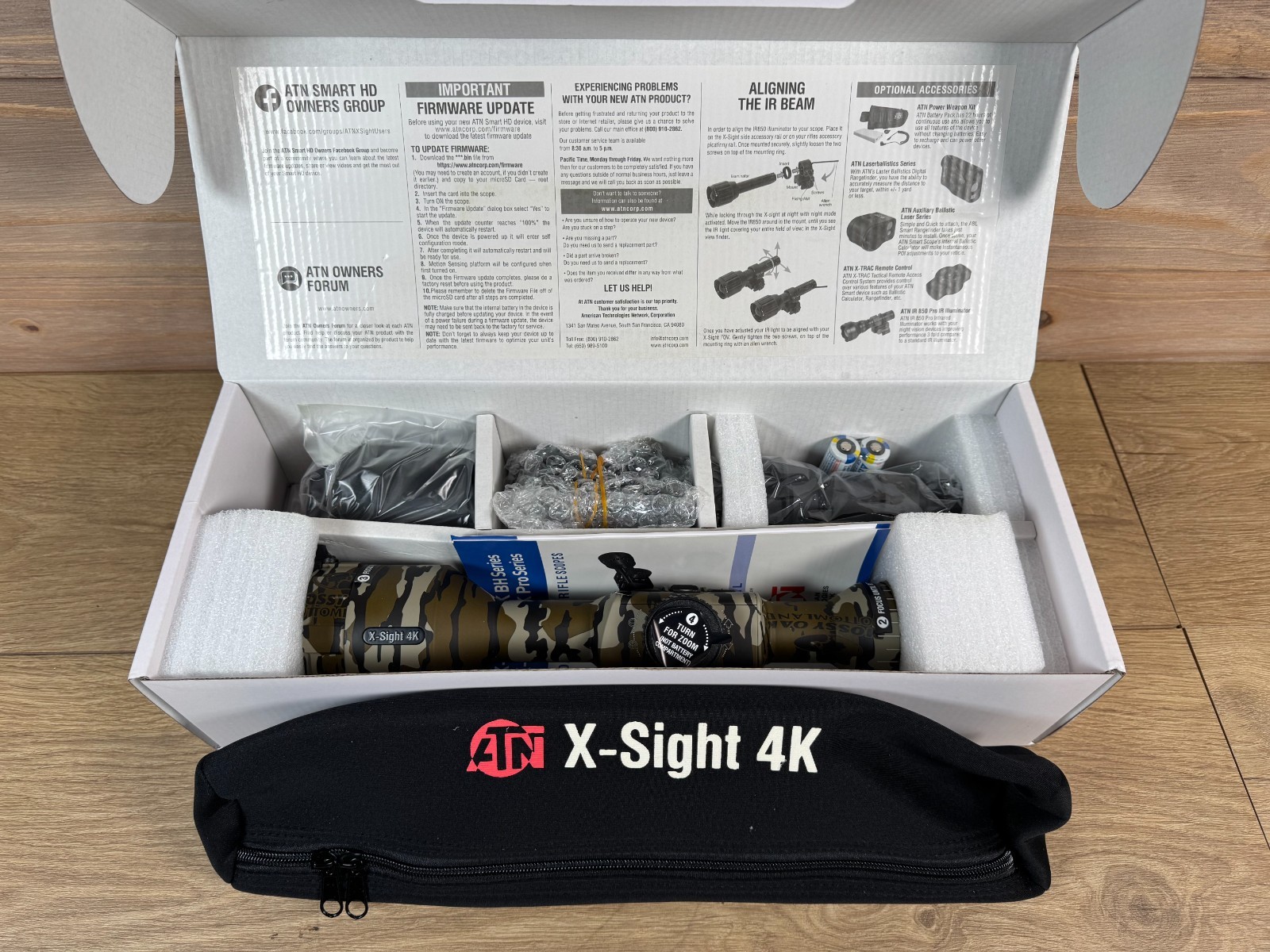 ATN Mossy Oak Bottomland X-Sight 4K Pro 3-14x Smart Day/Night Rifle Scope