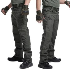 Dark Grey Men's Cargo Pants Waterproof Work Pants Outdoor Hiking SHIPS FREE