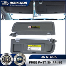 For 2006-2011 Honda Civic Left Right Set Sun Visor Light Gray Dark Gray Pair