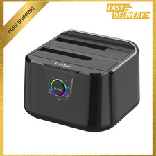 Dual Bay Hard Drive Docking Station USB 3.0 SATA for 2.5 3.5 HDD SSD Offline