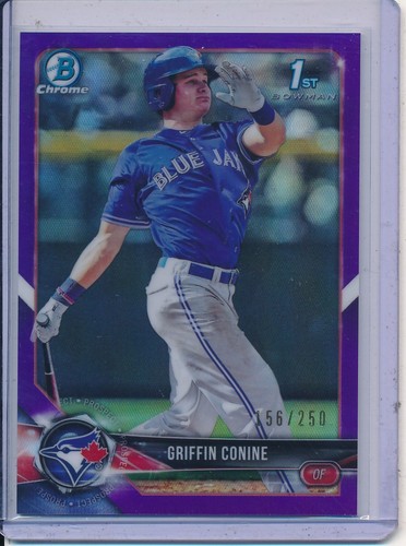 Griffin Conine 2019 Bowman Chrome Purple Refractor 156/250 1st Bowman
