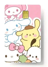 Sanrio Hello Kitty Credit Card Cover Sticker Skin Precut Small Chip Debit Bank