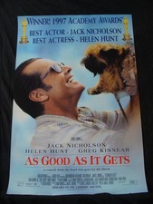 AS GOOD AS IT GETS movie poster JACK NICHOLSON HELEN HUNT original video store p