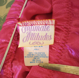 Vtg Intimate Attitudes Lingerie 3-piece Set Plus Size 2X Cami/Tap/Robe in Pink