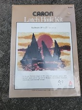 Vintage Caron Latch Hook Kit Pattern K3323 20"x27" New Old Stock Sailboats