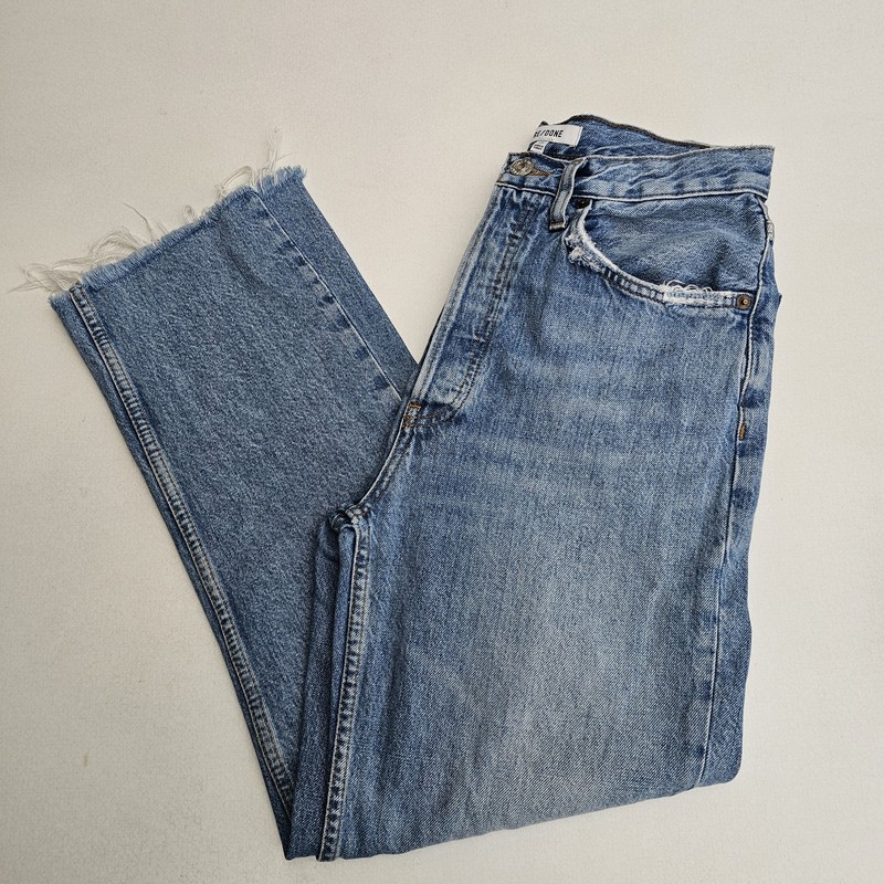RE/DONE  70s Ultra High Rise Stove Pipe Jeans