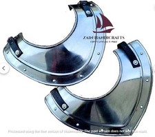 ZAIN Medieval Arm Knights Gorget Plated Steel Neck & Throat Armor Collar Arm