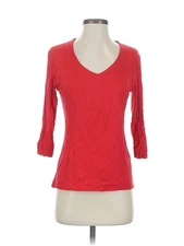 Vango Paris Women Red 3/4 Sleeve T-Shirt 3
