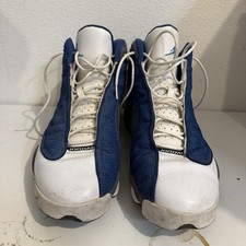 Size 13 Nike Air Jordan XIII 13 Retro Flint Navy Blue Grey 414571-401 Mens