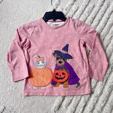 Mini Boden Halloween Trick Or Treat Pumpkin Cat  WitchDog Tunic Appliqu  4Y- 5Y