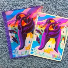 Vintage Lisa Frank Penguin Bundle Notebook And bag