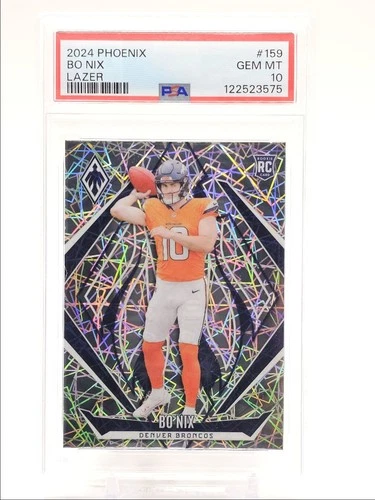 BO NIX 2024 PHOENIX FOOTBALL ROOKIE LAZER BRONCOS GEM RC PSA 10 Q0004