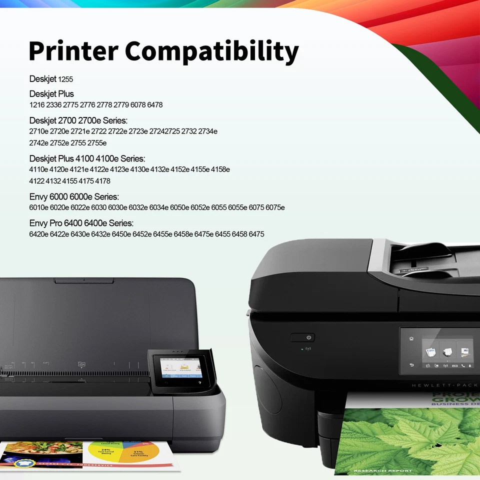 67XL Ink Cartridge for HP Ink 67 Deskjet 2700 2755 2855 4152 4155 Envy 6055 6455 - Image 2 of 4