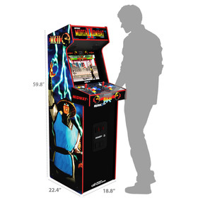 Mortal Kombat II Deluxe Arcade Retro Game 5 Foot Tall Stand Up Cabinet