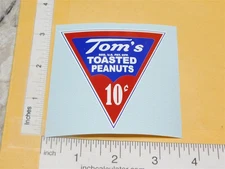 10C Tom's Toasted Peanuts Vending Machine Sticker V-91-10