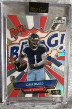 2025 Wild Card Comix Cam Ward Red White Blue Disco #4/10 Tennessee Titans