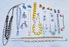 LOT of  Vintage Retro Rhinestone/Enamel Costume Jewelry Lot Mixed Materials