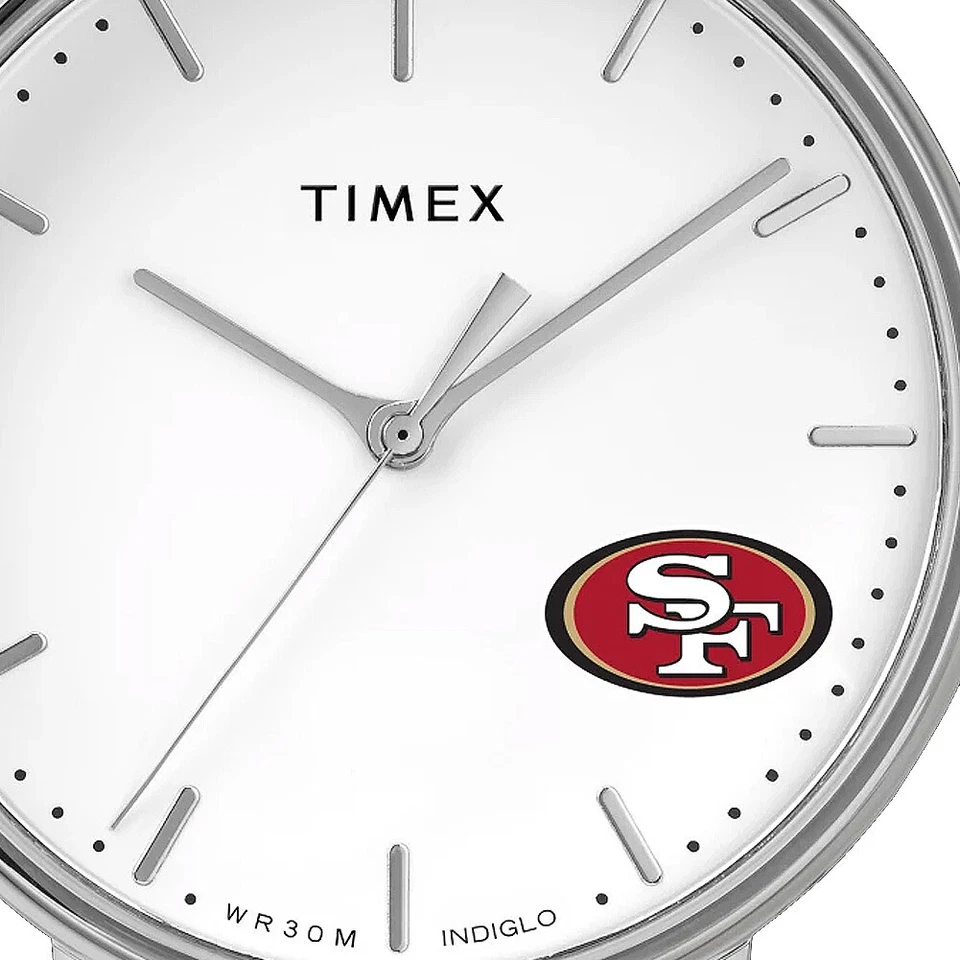 Reloj Timex Tampa Bay Lightning para mujer de cuero blanco brillante Foto 2 de 4