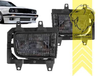 Nebelscheinwerfer für BMW E30 Facelift Limousine Touring Cabrio schwarz 