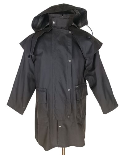 Driza Bone Brown Waxed Short Length Riding Coat Jacket Size S*