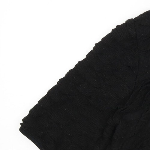 Per Una Womens Black Mock Neck Polyester Blend Wrap Jumper Size 16 - 第 6/12 張圖片