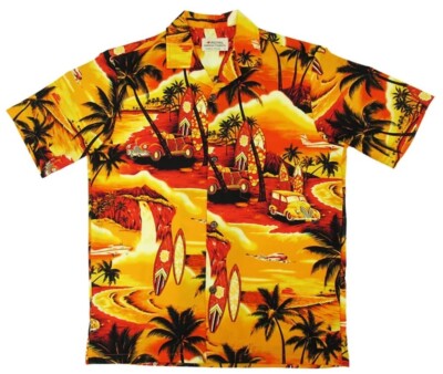 Aloha-Shirt (Hawaii-Hemd) - 100% Made in Hawaii - 100% Baumwolle - Größe ''3XL''