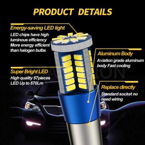 9-30V BAX9S LED Bulb 570LM H6W Canbus Free Parking Lamp License Plate Light - Picture 2 of 11