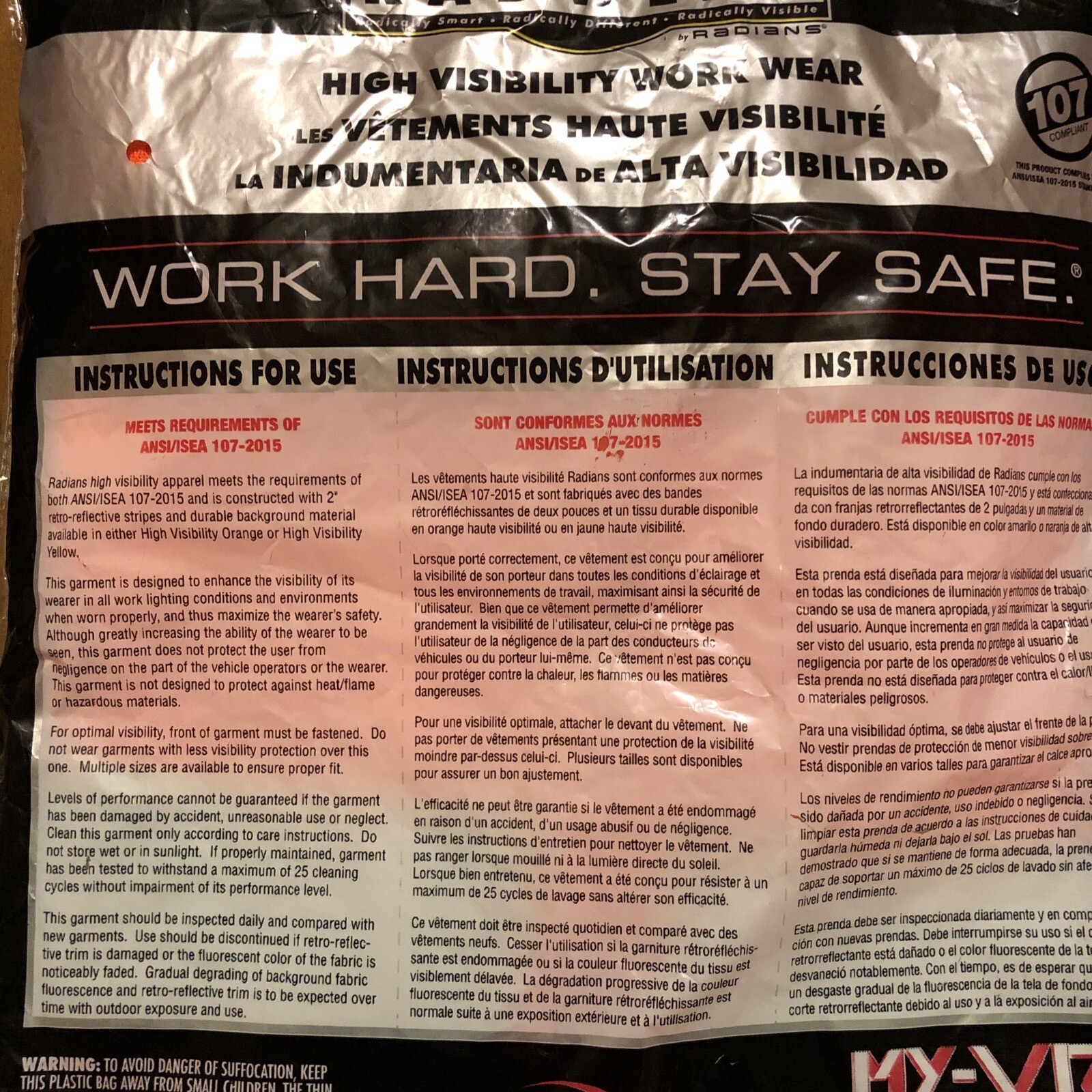 Radians SV27 Class 2 Multipurpose Surveyor Vest Mesh Size L