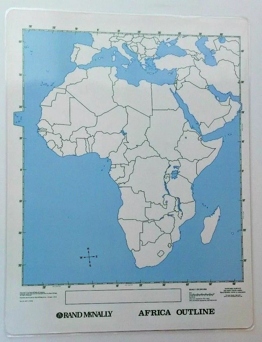 Africa Physical Map Blank