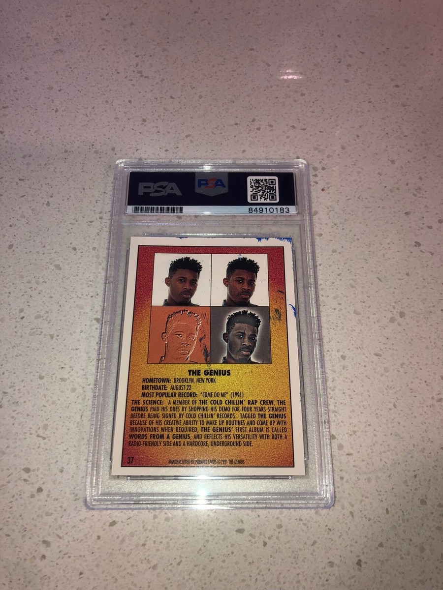 GZA The Genius 1993 Rap Pack Wu Tang Clan Signed Rookie Card PSA