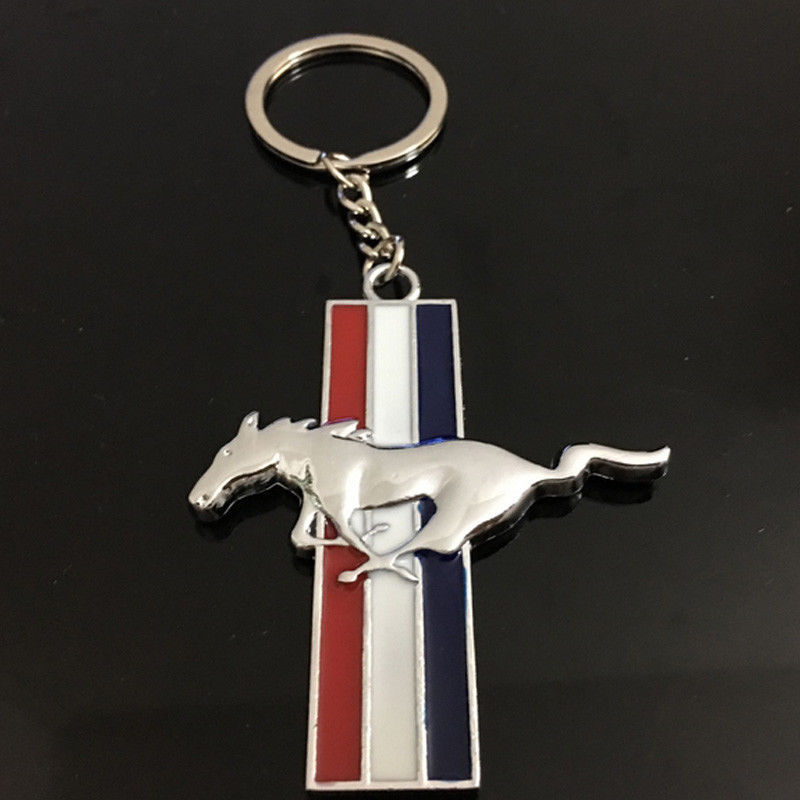 Buy MUSTANG BLACK FORD KEY CHAIN RING FOB PONY SVT GT 5.0 RARE ~BLACK In Milpitas, California