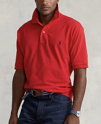 Polo Ralph Lauren RRL Classic Fit Polo Shirt Red Brick New Fast