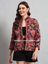 Handmade Suzani Stickerei Jacke, Winter Kleidung Jacke Mantel, Damen Jacke Brown