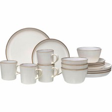 Ritzenhoff & Breker Service combiné Visby 16 pcs, Vaisselle, Grès, Blanc