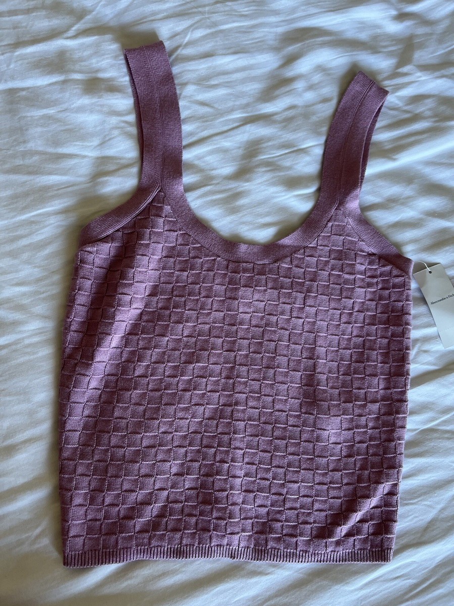 ABERCROMBIE & FITCH A&F Stretch Scoop Neck Sleeveless Pink
