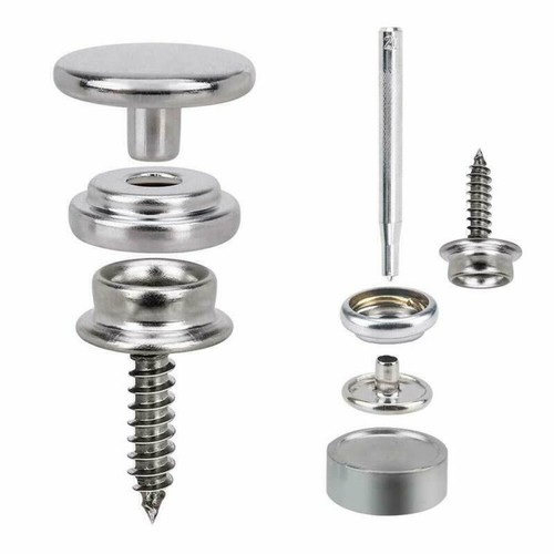 150x Stainless Steel Fastener Snap Kit Press Stud Cap Button Marine Boat Canvas - Picture 15 of 28